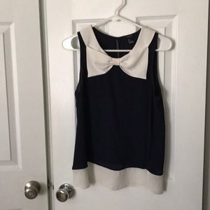 Big white bow tank top.